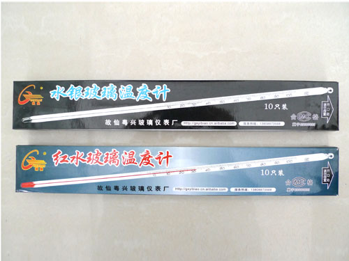水銀溫度計，紅水玻璃溫度計